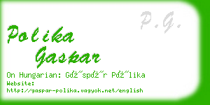 polika gaspar business card